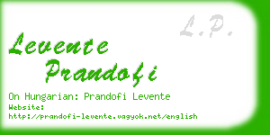 levente prandofi business card